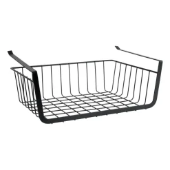 Xenos Hangmand voor onder plank - zwart - 36x25x13 cm- Opbergbakken