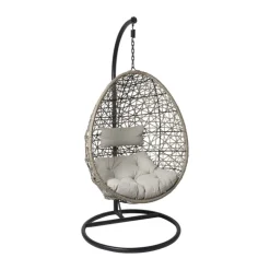 Xenos Hangstoel Hawaii met grjize kussens - bruin - 196 cm- Hangstoelen