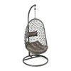 Xenos Hangstoel Mallorca met standaard - zwart - 125x83x67 cm- Hangstoelen