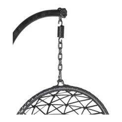 Xenos Hangstoel Mallorca met standaard - zwart - 125x83x67 cm- Hangstoelen