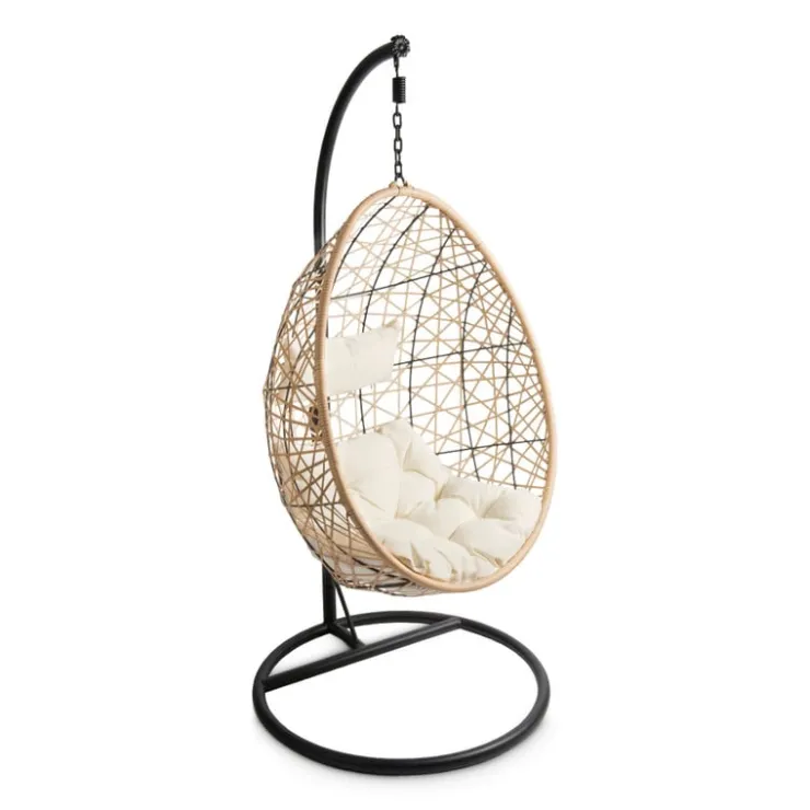 Xenos Hangstoel swing met standaard - naturel - ø104x200 cm- Hangstoelen