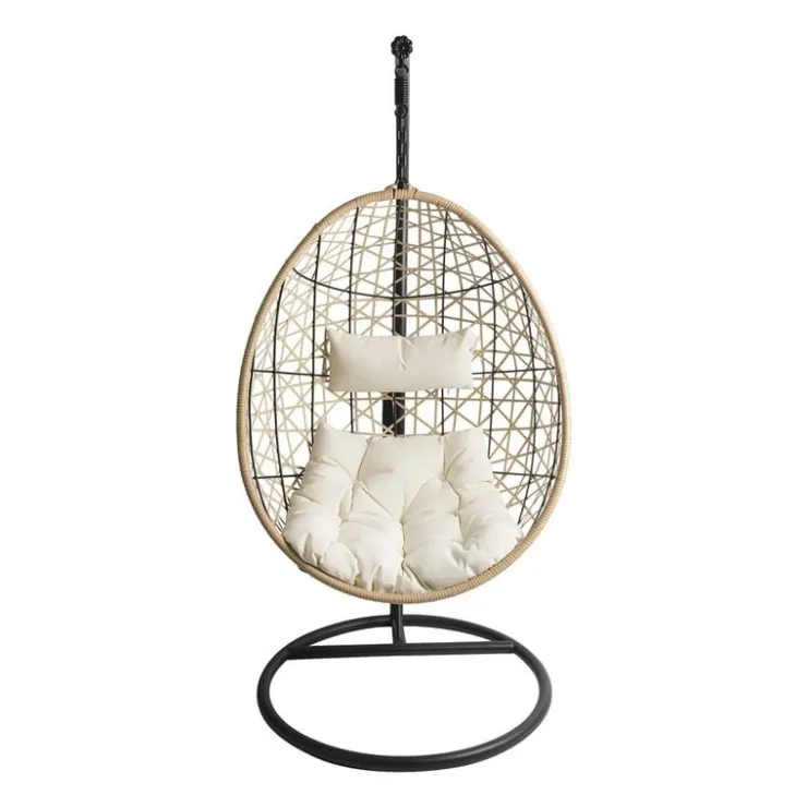 Xenos Hangstoel swing met standaard - naturel - ø104x200 cm- Hangstoelen