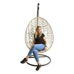 Xenos Hangstoel swing met standaard - naturel - ø104x200 cm- Hangstoelen