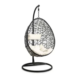 Xenos Hangstoel swing met standaard - zwart - ø104x200 cm- Hangstoelen