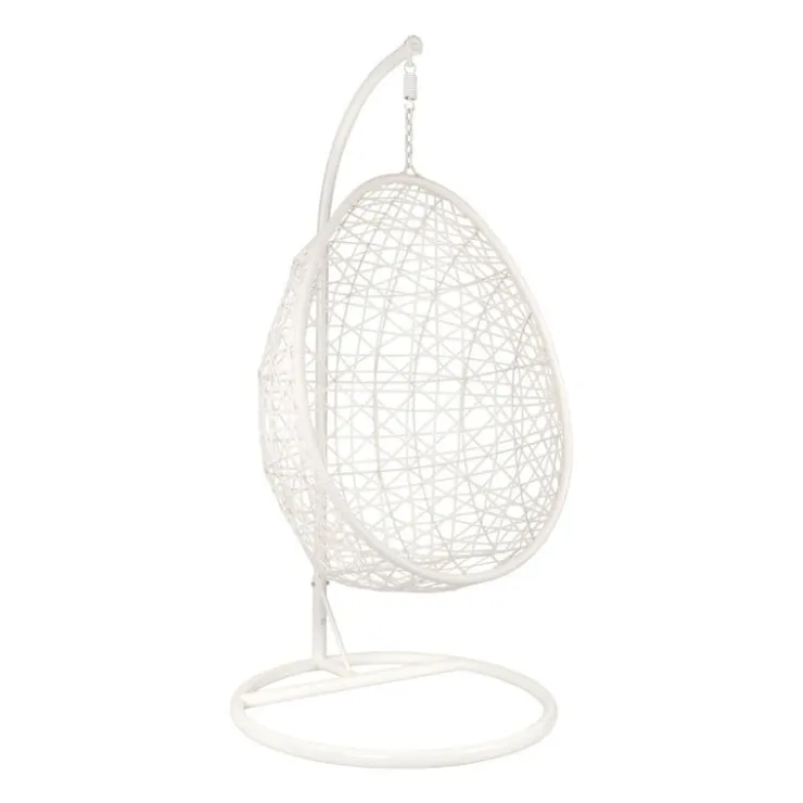 Xenos Hangstoel swing met standaard - wit - ø104x200 cm- Hangstoelen
