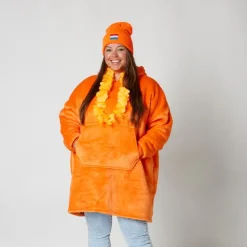 Xenos Hawaii slinger - 115 cm - oranje- Verkleedaccessoires