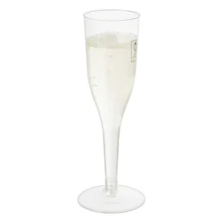 Xenos Herbruikbare champagne glazen - set van 6- Wegwerpservies|Champagneglazen