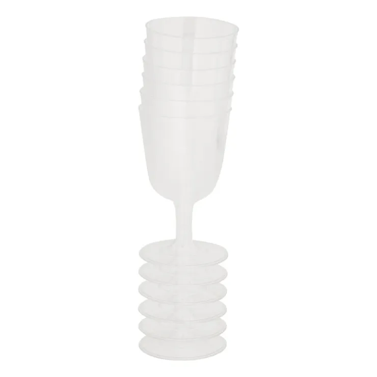 Xenos Herbruikbare wijnglazen - 6 stuks - 160 ml- Wegwerpservies|Wijnglazen