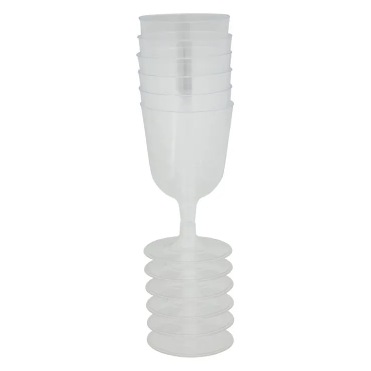 Xenos Herbruikbare wijnglazen - 6 stuks - 160 ml- Wegwerpservies|Wijnglazen