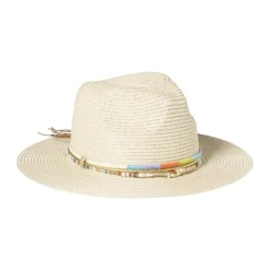 Xenos Hoed met kralen - beige/multikleur- Festivals