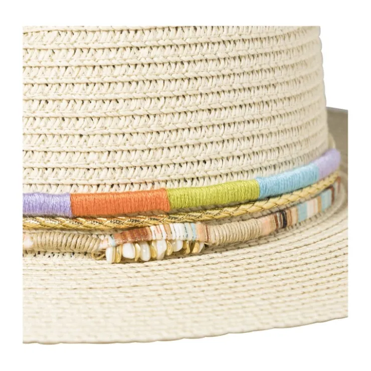 Xenos Hoed met kralen - beige/multikleur- Festivals