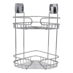 Xenos Hoekrek dubbel easy lock - 21x21x34 cm- Doucherekjes