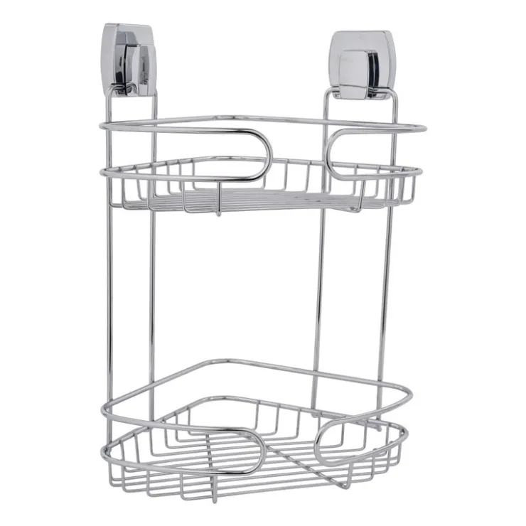 Xenos Hoekrek dubbel easy lock - 21x21x34 cm- Doucherekjes
