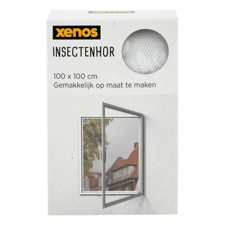 Xenos Hordoek voor kozijn - wit - 100x100 cm- Hordoeken
