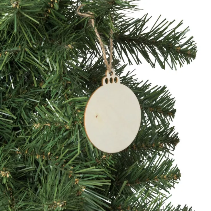 Xenos Houten kerstbal DIY - set van 10- Kerst Knutselen|Kerstballen