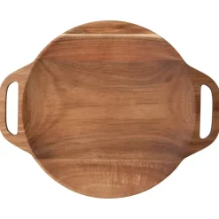 Hugo Kennis borrelplank groot - bruin - ø26 cm- Borrelplanken|Kerst Bakken