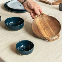 Hugo Kennis borrelplank klein - bruin - ø18 cm- Borrelplanken|Kerst Bakken
