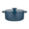 Hugo Kennis braadpan met deksel - gietijzer - blauw/zwart - ø24 cm- Pannen