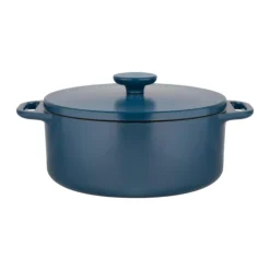 Hugo Kennis braadpan met deksel - gietijzer - blauw/zwart - ø24 cm- Pannen