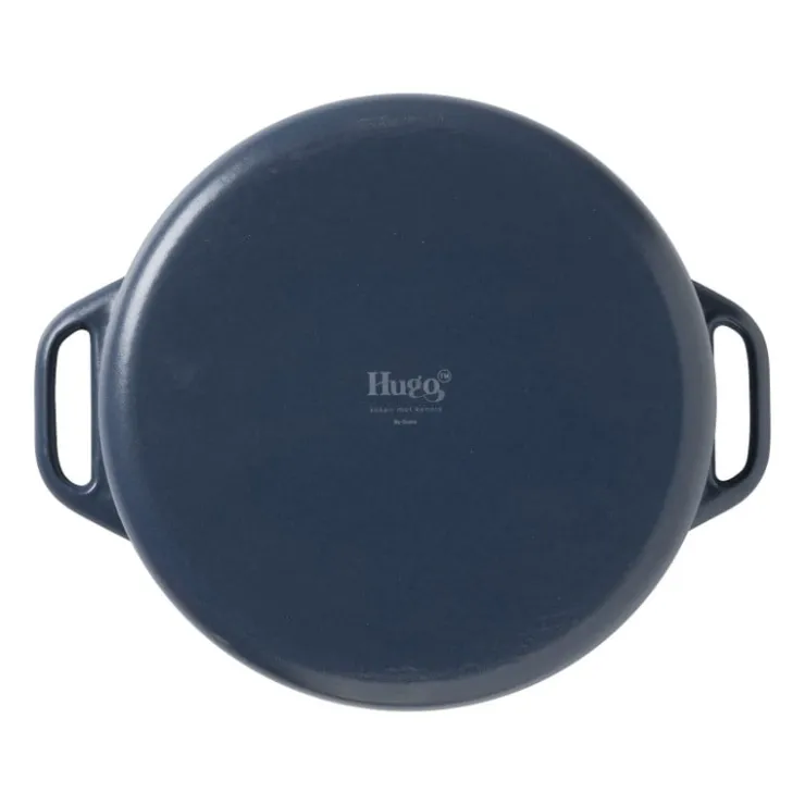 Hugo Kennis braadpan met deksel - gietijzer - blauw/zwart - ø24 cm- Pannen