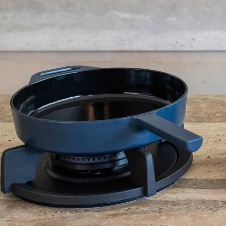 Hugo Kennis koekenpan - gietijzer - blauw/zwart - ø24 cm- Pannen