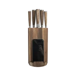 Hugo Kennis messenhouder - acaciahout - ø12x24 cm- Keukengerei