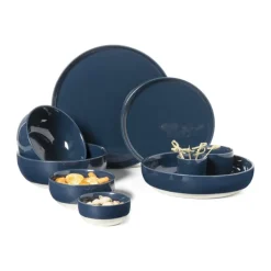 Hugo Kennis schaal - blauw/wit - ø12 cm- Schalen