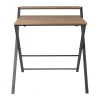 Xenos Inklapbaar bureau Leon - bruin/zwart - 84.5x81.5x70 cm- Bureaus