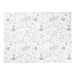 Xenos Inkleur placemat kerst - 40x30 cm - set van 4- Kerst Knutselen
