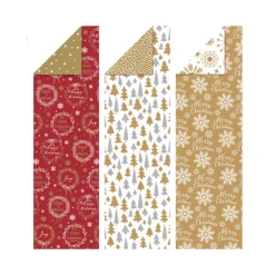 Xenos Inpakpapier duo color - multikleur - 70x200 cm- Kerst Inpakken