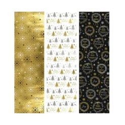 Xenos Inpakpapier kerst metaal - multikleur - 70x200 cm - diverse varianten- Kerst|Kerst Inpakken