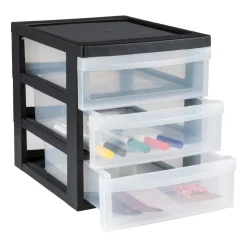Iris ladesysteem A5 - 3 lades - zwart - 26x22x19 cm- Opbergsystemen