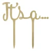 Xenos It's a… caketopper - goud- Babyshower