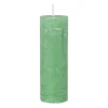Xenos Kaars rustiek - appel groen - ø5x15 cm- Stompkaarsen