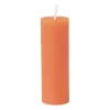 Xenos Kaars rustiek - oranje - ø5x15 cm- Stompkaarsen