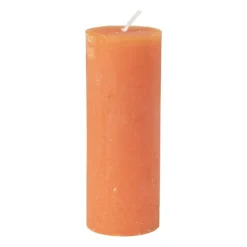 Xenos Kaars rustiek - oranje - ø7x18 cm- Stompkaarsen