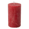 Xenos Kaars rustiek - rood - ø7x12 cm- Stompkaarsen