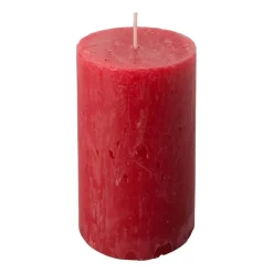 Xenos Kaars rustiek - rood - ø7x12 cm- Stompkaarsen