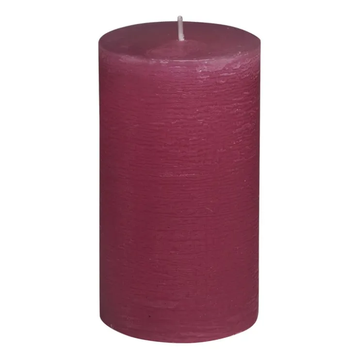 Xenos Kaars rustiek - rood - ø7x12 cm- Stompkaarsen
