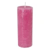 Xenos Kaars rustiek - roze - ø7x18 cm- Stompkaarsen