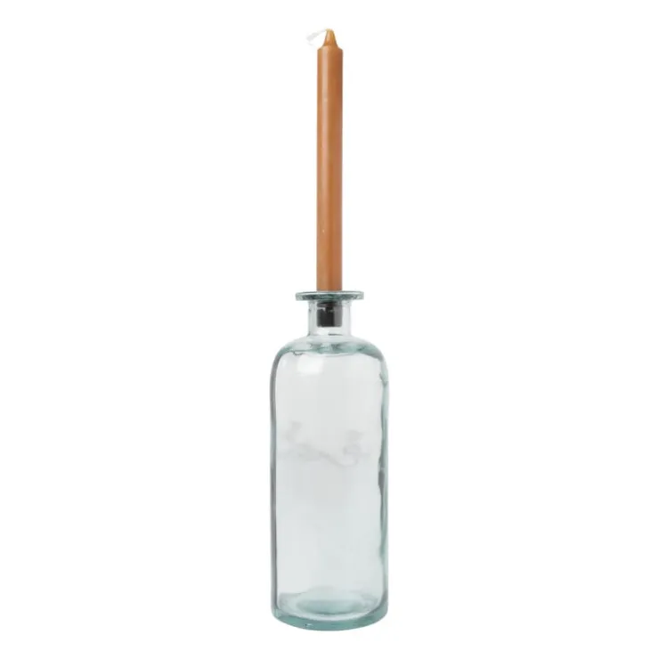 Xenos Kaarsenhouder voor fles - zwart - ø5x2.6 cm- Kandelaars