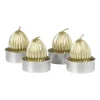 Xenos Kaarsjes eieren - goudkleurig - set van 4- Sierkaarsen