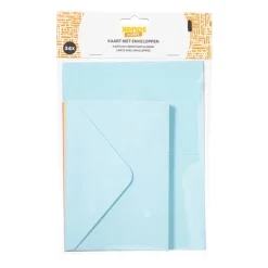 Xenos Kaart met enveloppen - multikleur - set van 24- Wenskaarten