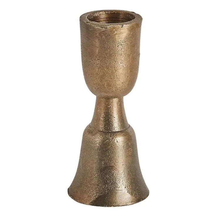 Xenos Kandelaar - antiek goud - ⌀4x9 cm- Kandelaars