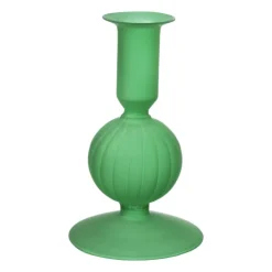 Xenos Kandelaar 1bol - groen - ø8.5x15 cm- Kandelaars