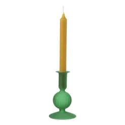 Xenos Kandelaar 1bol - groen - ø8.5x15 cm- Kandelaars