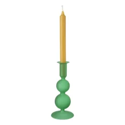 Xenos Kandelaar 2bol - groen - ø8.5x20 cm- Kandelaars
