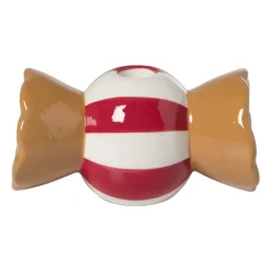 Xenos Kandelaar candy cane - rood/wit - ø7x13 cm- Kandelaars