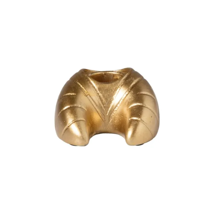 Xenos Kandelaar croissant Monique - goud - 4x6.5x6.5 cm- Kandelaars