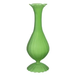 Xenos Kandelaar hoog - groen - ø8x22.5 cm- Kandelaars